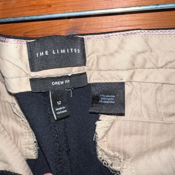 The Limited Black Cropped Dress Capris Size 12 - Picture 6 of 6